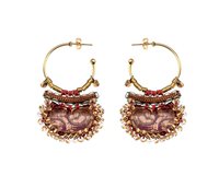 Earrings Ayala Bar Woman Plum Wine in Metal Alloy Cristallo H2387